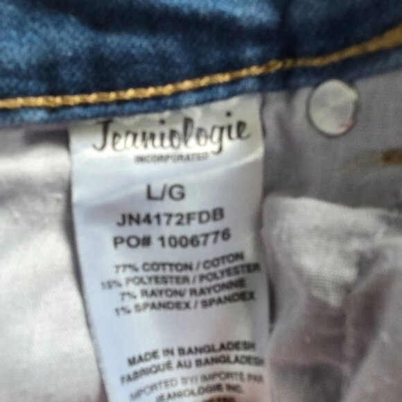 NWT Jeanology Long Maxi Slit Faded Denim Sexy Skirt Size L Spring Stretch Boho - Picture 7 of 11